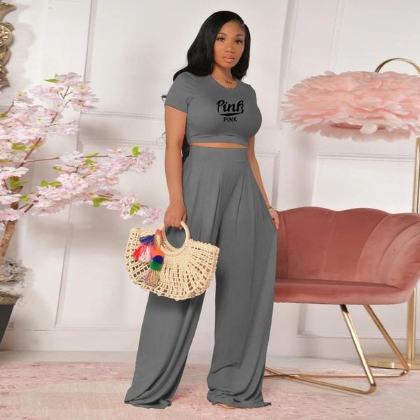 women's two piece pants 2021 pink commuter comfortable home clothes street loose fashion printed letters wide leg set, White
women's two piece pants 2021 pink commuter comfortable home clothes street loose fashion printed letters wide leg set, White
