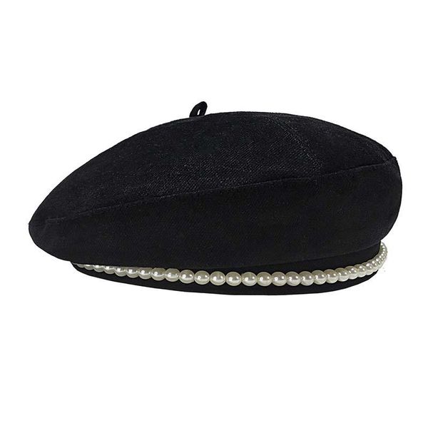 beret 2021 women winter ladies hats pearl black white fashion french caps femme girl's beanie versatile hat berets, Blue;gray
beret 2021 women winter ladies hats pearl black white fashion french caps femme girl's beanie versatile hat berets, Blue;gray