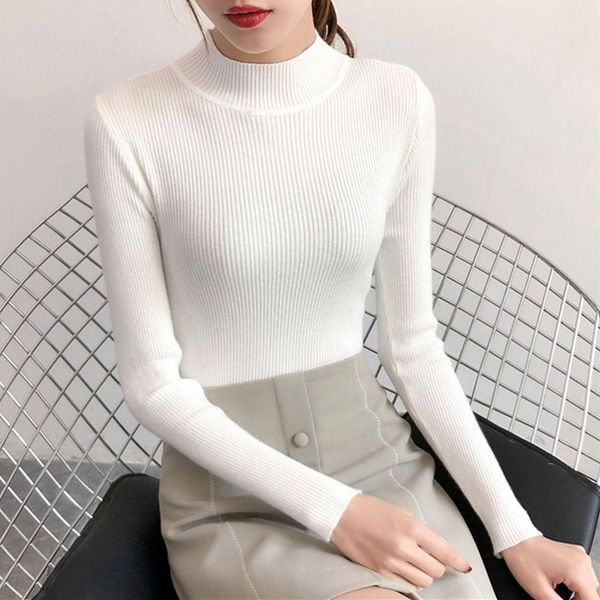 autmn winter casual solid full pulloveres sweater o neck acrylic slim computer knitted women women's sweaters, White;black
autmn winter casual solid full pulloveres sweater o neck acrylic slim computer knitted women women's sweaters, White;black