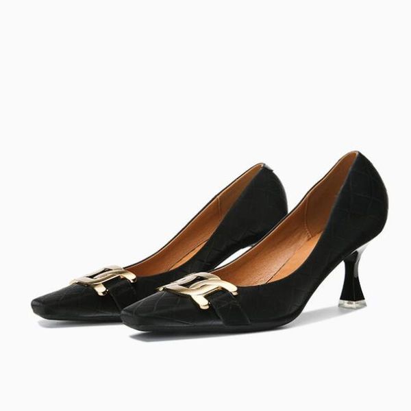 dress shoes 2021 autumn pumps women fashion metal buckle office basic high heels work lady thin elegant spuare toe, Black
dress shoes 2021 autumn pumps women fashion metal buckle office basic high heels work lady thin elegant spuare toe, Black