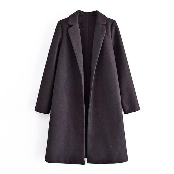 women's wool & blends 2021 autumn european and american style casual slim lapel woolen coat jacket loose comfortable warm, Black
women's wool & blends 2021 autumn european and american style casual slim lapel woolen coat jacket loose comfortable warm, Black