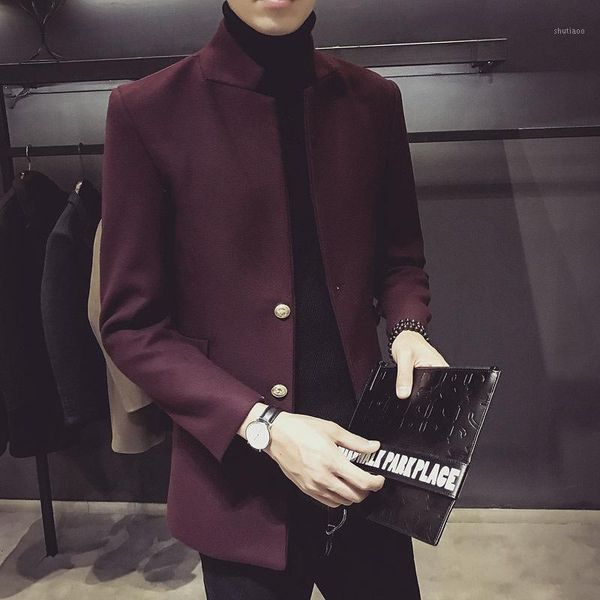 men's jackets autumn and winter woolen coats short coat self-cultivation long, Black;brown
men's jackets autumn and winter woolen coats short coat self-cultivation long, Black;brown