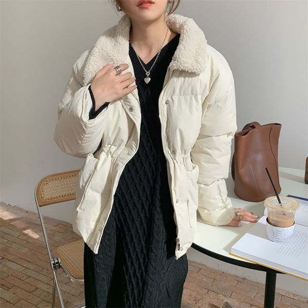 winter jacket women clothing ol loose faux fur collar thicken warm down cotton padded coat solid parkas 210421, Black
winter jacket women clothing ol loose faux fur collar thicken warm down cotton padded coat solid parkas 210421, Black