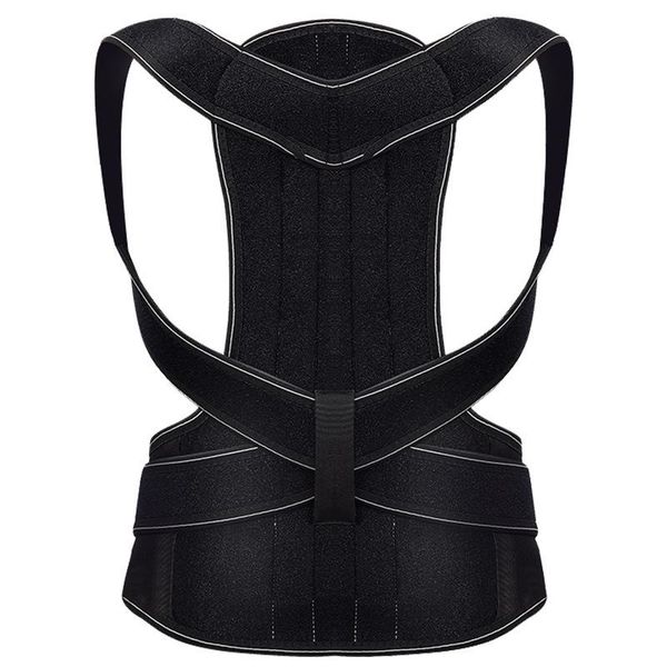 adjustable sports safety back support corset spine belt posture corrector shoulder material men, Black;blue
adjustable sports safety back support corset spine belt posture corrector shoulder material men, Black;blue
