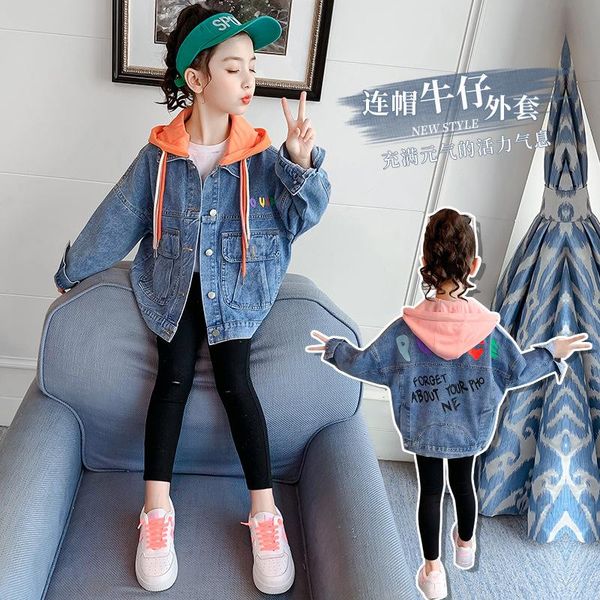 jackets 2021 autumn winter girls denim jacket coat patchwork hoodie casual style kids coats clothes teenager 6 8 10 12 14 year, Blue;gray
jackets 2021 autumn winter girls denim jacket coat patchwork hoodie casual style kids coats clothes teenager 6 8 10 12 14 year, Blue;gray