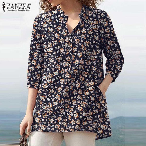 women's blouses & shirts zanzea women 3/4 sleeve blouse casual floral print shirt loose vintage summer tunic oversize work ol blusas ch, White
women's blouses & shirts zanzea women 3/4 sleeve blouse casual floral print shirt loose vintage summer tunic oversize work ol blusas ch, White