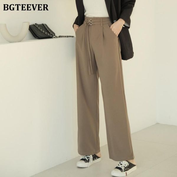 women's pants & capris bgteever 2021 autumn high waist wide-legged with a belt loose straight-leg casual female trousers women, Black;white
women's pants & capris bgteever 2021 autumn high waist wide-legged with a belt loose straight-leg casual female trousers women, Black;white