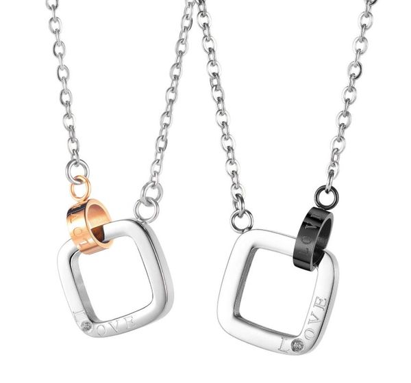 his & hers matching set titanium stainless steel couple pendant necklace korean love style with a lucky bean, Silver
his & hers matching set titanium stainless steel couple pendant necklace korean love style with a lucky bean, Silver