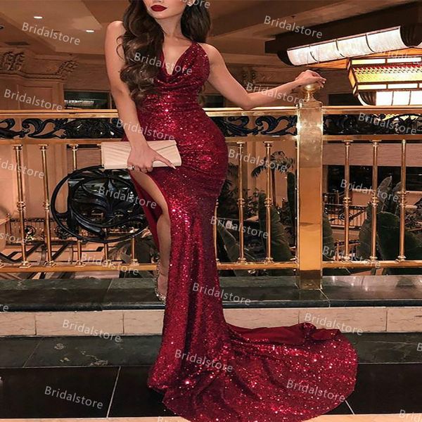 sparkly burgundy sequin prom dresses v neck giltter high slit mermaid evening gowns african black girls formal party dress 2021 plus size ce
sparkly burgundy sequin prom dresses v neck giltter high slit mermaid evening gowns african black girls formal party dress 2021 plus size ce
