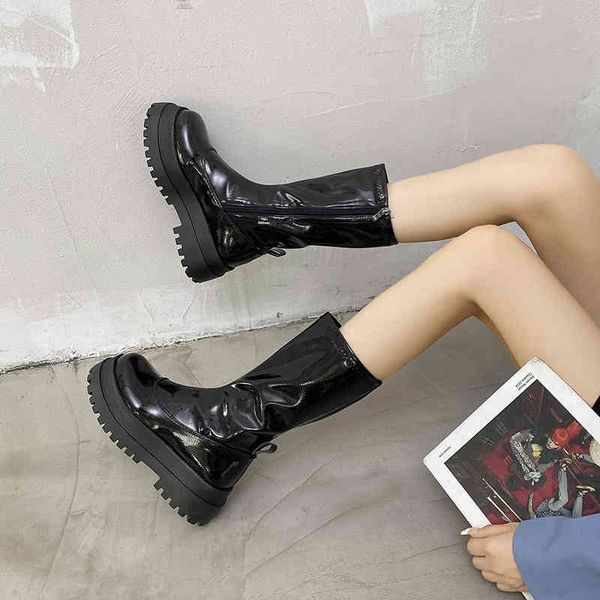 dress shoes black leather boots lac women high-heeled thick-soled elastic thin gothic knight zjpz
dress shoes black leather boots lac women high-heeled thick-soled elastic thin gothic knight zjpz