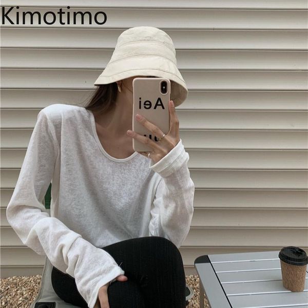 women's t-shirt kimotimo solid o-neck casual t-shirts korean chic 2021 spring loose long sleeve all-match women fashion elegant, White
women's t-shirt kimotimo solid o-neck casual t-shirts korean chic 2021 spring loose long sleeve all-match women fashion elegant, White