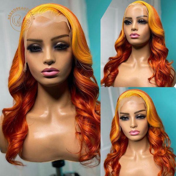 lace wigs highlight frontal yellow orange ginger wavy 13x4 front wig 180% density ombre colored human hair 2 tones, Black;brown
lace wigs highlight frontal yellow orange ginger wavy 13x4 front wig 180% density ombre colored human hair 2 tones, Black;brown