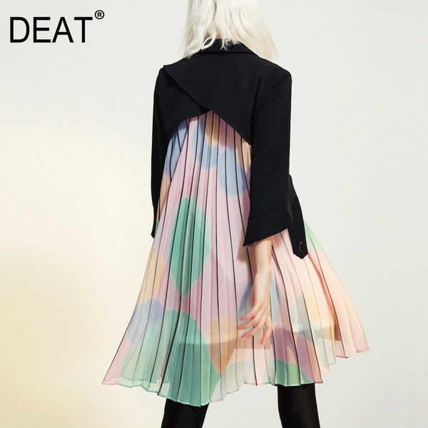 spring and summer fashion women clothes turn-down collar flare sleeves double breasted patchwork dress wk40201l 210421, Black;gray
spring and summer fashion women clothes turn-down collar flare sleeves double breasted patchwork dress wk40201l 210421, Black;gray
