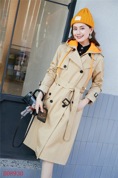 women's trench coats long classic hooded windbreaker waterproof british high-end english style autumn winter solid color size coat s68, Tan;black
women's trench coats long classic hooded windbreaker waterproof british high-end english style autumn winter solid color size coat s68, Tan;black