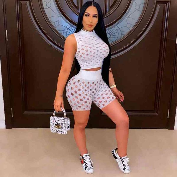 women's shorts hollow out two piece set matching s crop biker summer outfits for tracksuit 2 3g1m, White;black
women's shorts hollow out two piece set matching s crop biker summer outfits for tracksuit 2 3g1m, White;black