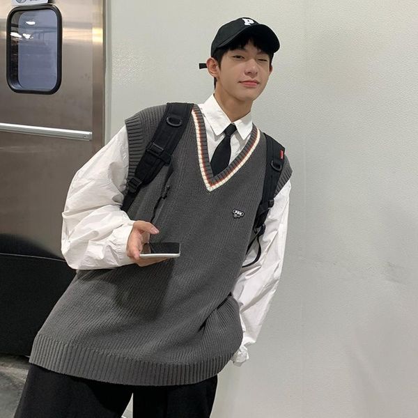 men's vests fashion clothing korean sweater youth teen vest casual pullovers men knitted streetwear trends, Black;white
men's vests fashion clothing korean sweater youth teen vest casual pullovers men knitted streetwear trends, Black;white