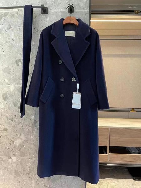 women's wool & blends 101801 navy blue high-end winter thicken warm cashmere coat for women 90%wool 10% female water rippled alpaca, Black
women's wool & blends 101801 navy blue high-end winter thicken warm cashmere coat for women 90%wool 10% female water rippled alpaca, Black