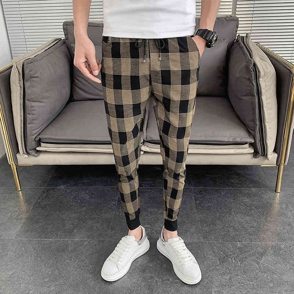 men's pants korean summer plaid brand slim fit hip hop harem ankle length streetwear casual joggers clothing 34 4rea, Black
men's pants korean summer plaid brand slim fit hip hop harem ankle length streetwear casual joggers clothing 34 4rea, Black