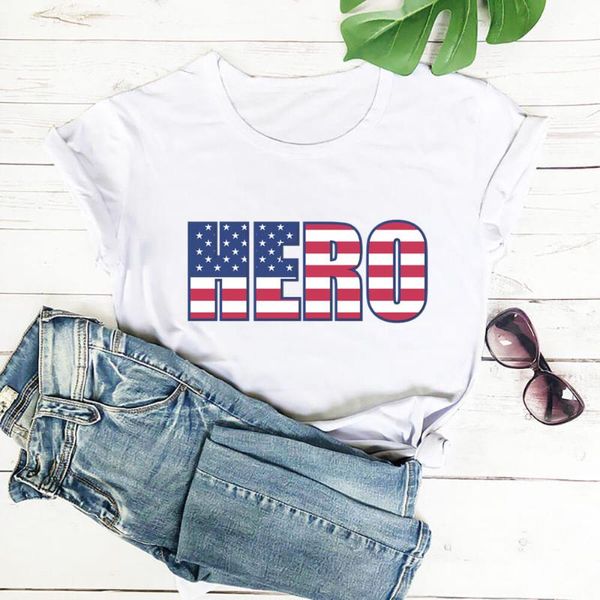 women's t-shirt hero american flag graphic 100%cotton women tshirt july 4th summer casual short sleeve of shirt holiday tee, White
women's t-shirt hero american flag graphic 100%cotton women tshirt july 4th summer casual short sleeve of shirt holiday tee, White