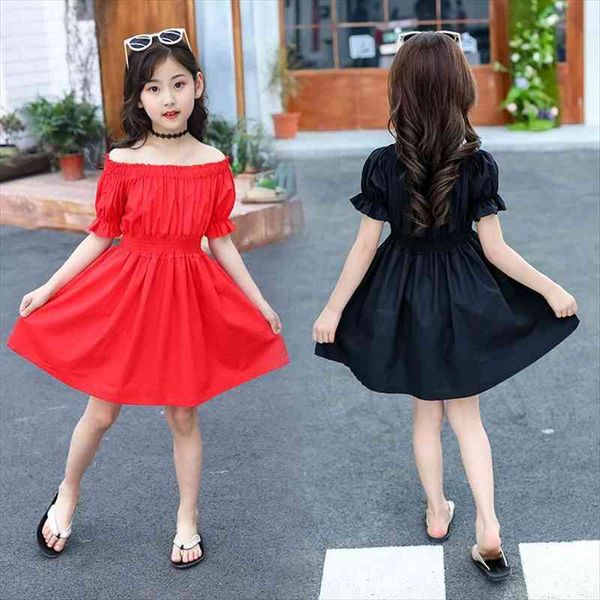 girls dress summer off shoulder solid kids dresses for girls fashion waist teens children clothes 4 6 8 10 11, Red;yellow
girls dress summer off shoulder solid kids dresses for girls fashion waist teens children clothes 4 6 8 10 11, Red;yellow