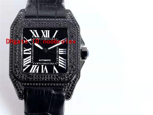 classic black diamond square mens watch automatic movment sapphire crystal white roman digital leather strap luminous watches, Slivery;brown
classic black diamond square mens watch automatic movment sapphire crystal white roman digital leather strap luminous watches, Slivery;brown