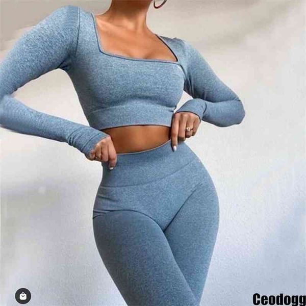 women 2pcs seamless yoga set sport suit gymwear workout clothes long sleeve gym crop high waist leggings fitness sports wear, Black;white
women 2pcs seamless yoga set sport suit gymwear workout clothes long sleeve gym crop high waist leggings fitness sports wear, Black;white