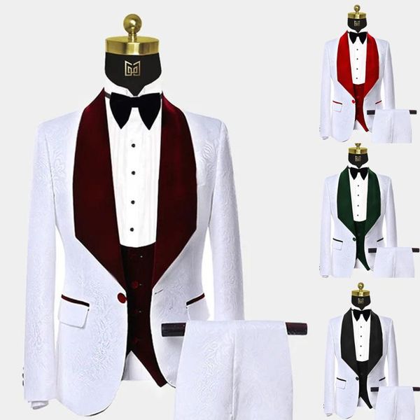 men's suits & blazers (jacket+pants+vest) autumn winter white jacquard man suit 3 piece christamas prom tuxudos male clothing formal ye, White;black
men's suits & blazers (jacket+pants+vest) autumn winter white jacquard man suit 3 piece christamas prom tuxudos male clothing formal ye, White;black