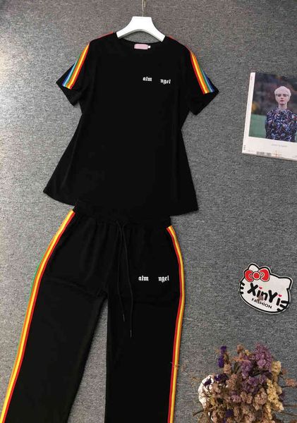 2022 factory wholesale new model leisure pure cotton sportswear summer high-end women's two-piece set large fashion, Black
2022 factory wholesale new model leisure pure cotton sportswear summer high-end women's two-piece set large fashion, Black
