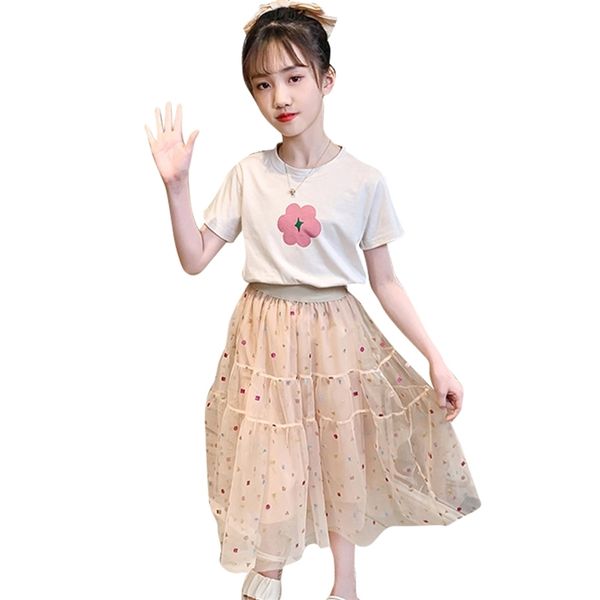 kids clothes tshirt + skirt for girls summer teenage floral pattern childrens clothing 210527, White
kids clothes tshirt + skirt for girls summer teenage floral pattern childrens clothing 210527, White