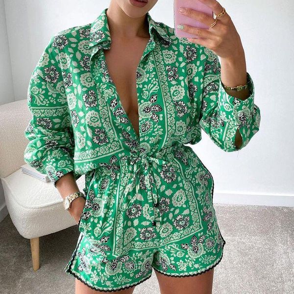 women's tracksuits 2021 green loose loungewear elastic waist set women shirt and wide leg pants jogging femme print shorts suits, Gray
women's tracksuits 2021 green loose loungewear elastic waist set women shirt and wide leg pants jogging femme print shorts suits, Gray