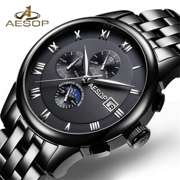 Luxury Auto Mechanical Men Watches Waterproof Watch Stainless Steel Male Orologi Automatic For Calendar Masculino Wristwatches, Slivery;brown
Luxury Auto Mechanical Men Watches Waterproof Watch Stainless Steel Male Orologi Automatic For Calendar Masculino Wristwatches, Slivery;brown
