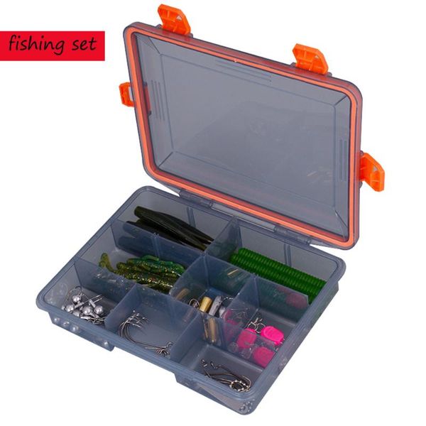 fishing accessories 8-grid box fake bait hard soft lures lead hook suit set waterproof plastic storage utility
fishing accessories 8-grid box fake bait hard soft lures lead hook suit set waterproof plastic storage utility