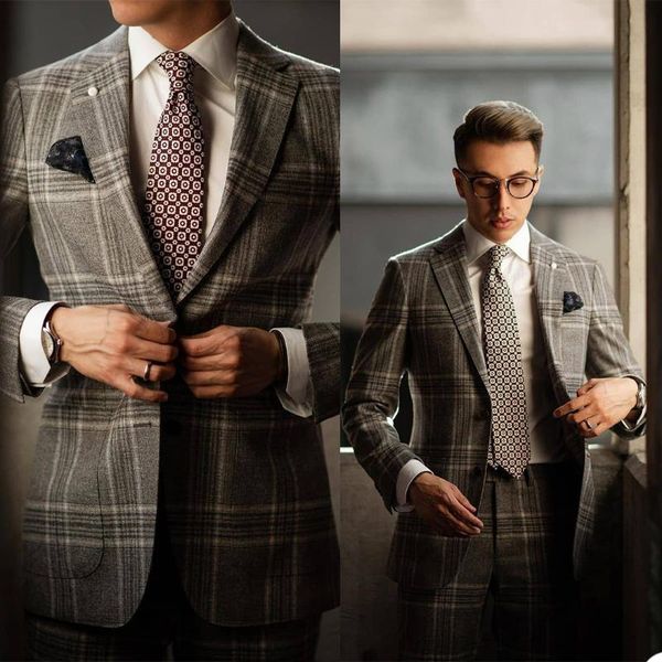 grey casual classic plaid suit for men slim fit groom wedding tuxedo blazer male formal business jacket +pants 2 piece men's suits & bl, White;black
grey casual classic plaid suit for men slim fit groom wedding tuxedo blazer male formal business jacket +pants 2 piece men's suits & bl, White;black