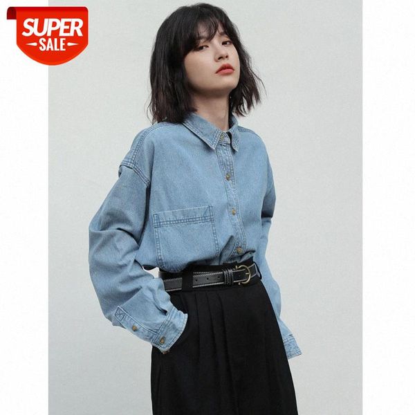 pin denim shirt, female stack, design sense, fashion, base blue trendy personality #jt3j, White
pin denim shirt, female stack, design sense, fashion, base blue trendy personality #jt3j, White