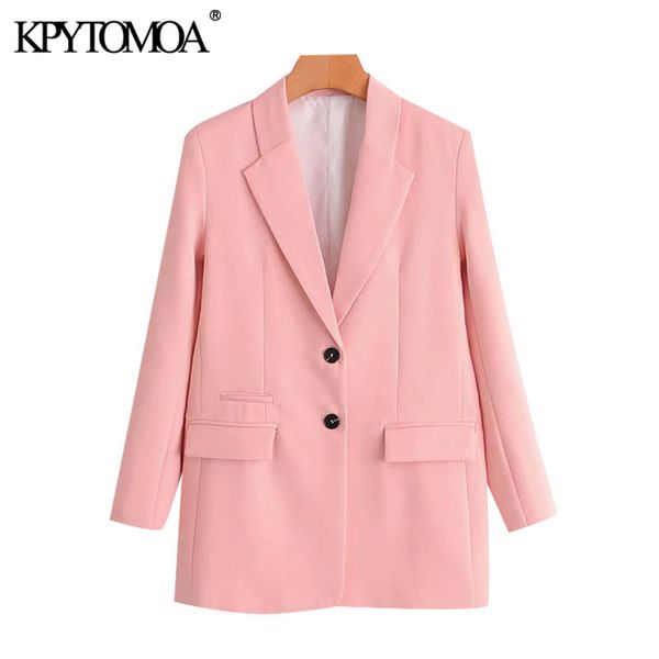 women fashion office wear single breasted blazers coat vintage long sleeve pockets female outerwear chic 210416, White;black
women fashion office wear single breasted blazers coat vintage long sleeve pockets female outerwear chic 210416, White;black