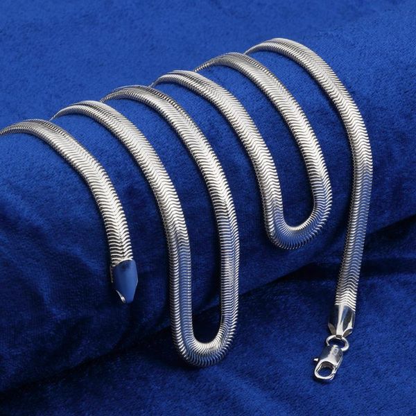 chains luxury designer 925 sterling silver men's 6mm flat snake bone chain necklace for women wedding party fashion jewelry gifts
chains luxury designer 925 sterling silver men's 6mm flat snake bone chain necklace for women wedding party fashion jewelry gifts