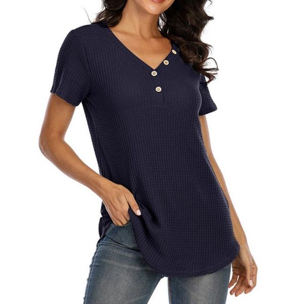 women's t-shirt black v-neck fashion female casual short sleeve loose ctosomfortable leisure summer, White
women's t-shirt black v-neck fashion female casual short sleeve loose ctosomfortable leisure summer, White
