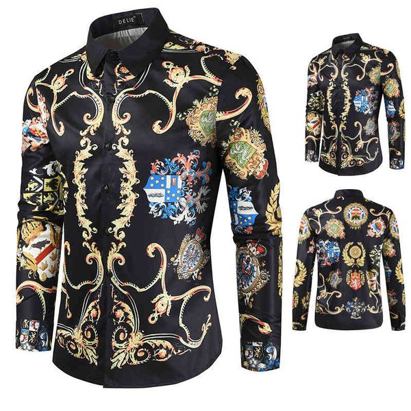 men's shirts autumn style fashion printing casual long sleeve shirt men, White;black
men's shirts autumn style fashion printing casual long sleeve shirt men, White;black