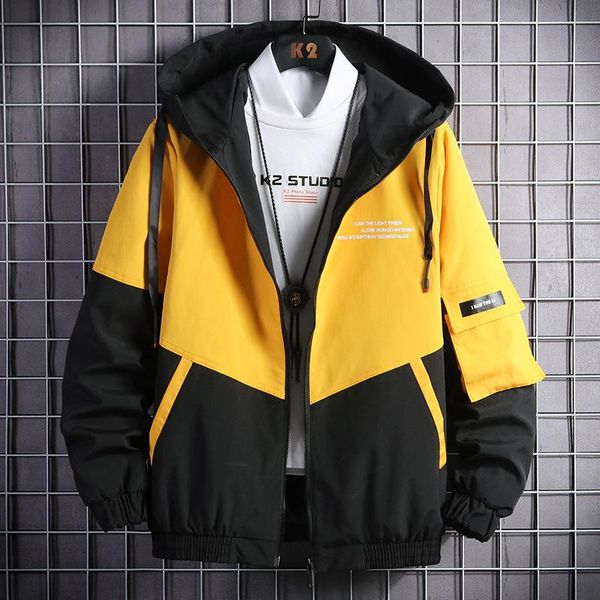 men's jackets fashion mens hooded jacket men 2021 patchwork windbreaker coat korean style hip hop japanese streetwear, Black;brown
men's jackets fashion mens hooded jacket men 2021 patchwork windbreaker coat korean style hip hop japanese streetwear, Black;brown