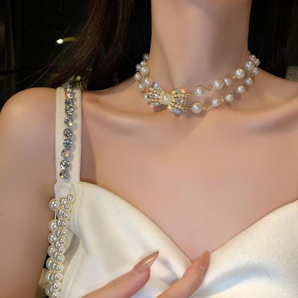chokers luxury simple creative bow double necklace fashion prom party for women holiday gift jewelry, Golden;silver
chokers luxury simple creative bow double necklace fashion prom party for women holiday gift jewelry, Golden;silver