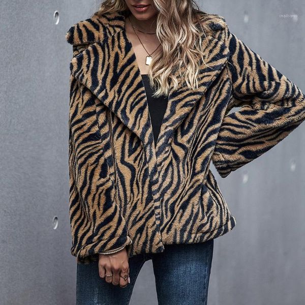 women long sleeve fuzzy plush coat zebra stripes lapel collar jacket cardigan 6xda women's jackets, Black;brown
women long sleeve fuzzy plush coat zebra stripes lapel collar jacket cardigan 6xda women's jackets, Black;brown