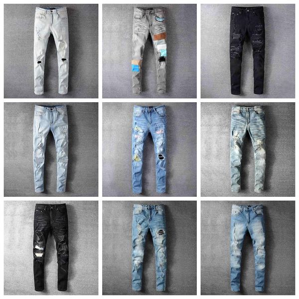 brand fashion men jeans classic rips stretch denim jeans straight italy hole mid washed motocycle designer hoodie jacket t shirt tracksuit s, Blue
brand fashion men jeans classic rips stretch denim jeans straight italy hole mid washed motocycle designer hoodie jacket t shirt tracksuit s, Blue