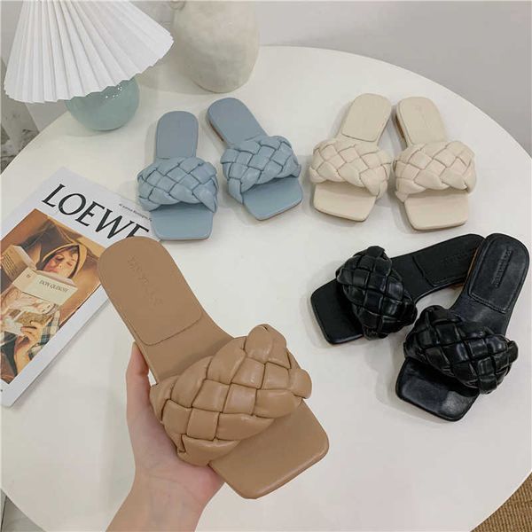 women's slippers fashion ladies flat slides outdoor casual slippers pu leather female beach shoe women flip flops weaving summer y0902, Black
women's slippers fashion ladies flat slides outdoor casual slippers pu leather female beach shoe women flip flops weaving summer y0902, Black