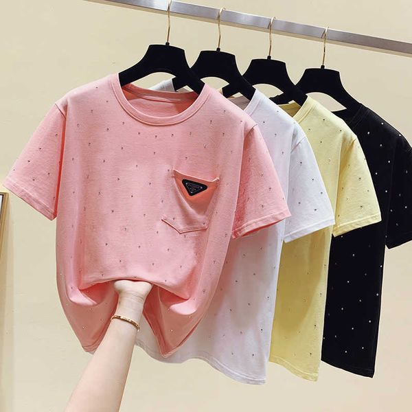 harajuku summer beading tshirt t-shirt casual tee shirt femme korean cotton short sleeve pockets t shirt women clothes 210604, White
harajuku summer beading tshirt t-shirt casual tee shirt femme korean cotton short sleeve pockets t shirt women clothes 210604, White