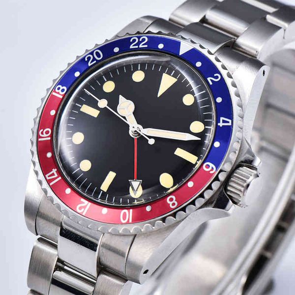 lighting clock automatic gmt gentlemen turn hand steel shell movement 40mm red aluminium bezel born bracelet 1021, Slivery;brown
lighting clock automatic gmt gentlemen turn hand steel shell movement 40mm red aluminium bezel born bracelet 1021, Slivery;brown