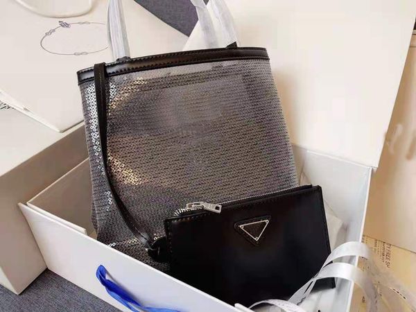 designer tote bag vintage sequined mesh bags women shoulder handbag fashion handbags with wallet leather trim 3colors beauty purse 2pcs/set
designer tote bag vintage sequined mesh bags women shoulder handbag fashion handbags with wallet leather trim 3colors beauty purse 2pcs/set