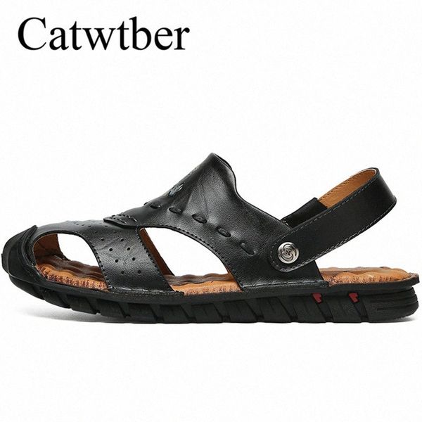 catwtber handmade leather men sandals summer fashion non slip rubber sole outdoor casual men beach sandals indoor shoes b239#, Black
catwtber handmade leather men sandals summer fashion non slip rubber sole outdoor casual men beach sandals indoor shoes b239#, Black