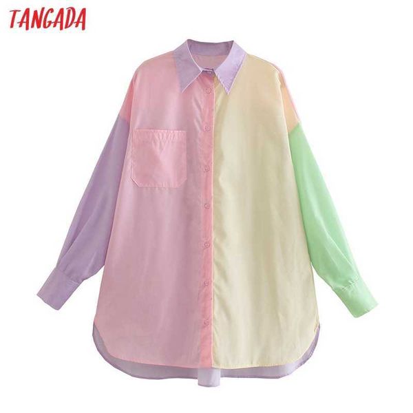 tangada women retro colorful patchwork oversized blouse long sleeve chic female casual loose shirt blusas femininas ab36 210609, White
tangada women retro colorful patchwork oversized blouse long sleeve chic female casual loose shirt blusas femininas ab36 210609, White