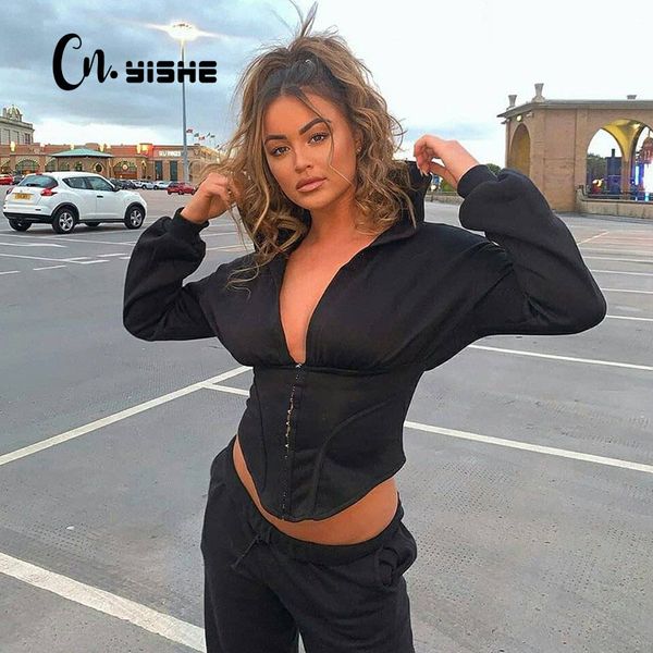 cnyishe casual v neck fashion winter corset hoodies long sleeve women solid bodycon sweatshirts sporty slim crop women hoody 210419, Black
cnyishe casual v neck fashion winter corset hoodies long sleeve women solid bodycon sweatshirts sporty slim crop women hoody 210419, Black