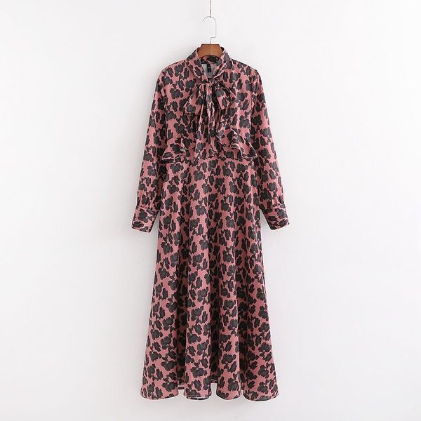 women dress printed bow-neck elegant cozy casual fashion midi woman femme robe ropa mujer vestidos 210420, Black;gray
women dress printed bow-neck elegant cozy casual fashion midi woman femme robe ropa mujer vestidos 210420, Black;gray